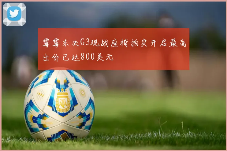 霉霉东决G3观战座椅拍卖开启最高出价已达800美元